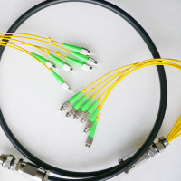 6 Fiber Waterproof Patch Cord FC/APC to FC/APC OS2 9/125 Singlemode