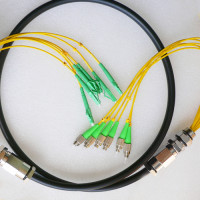 6 Fiber Waterproof Patch Cord FC/APC to LC/APC OS2 9/125 Singlemode