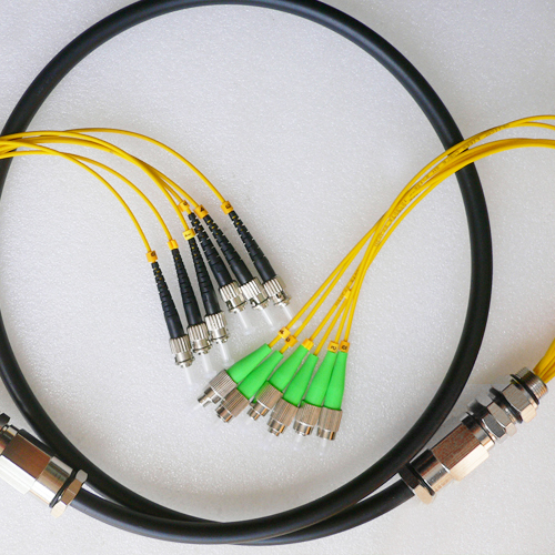 6 Fiber Waterproof Patch Cord FC/APC to ST/UPC OS2 9/125 Singlemode