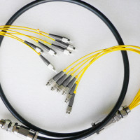 6 Fiber Waterproof Patch Cord FC/UPC to FC/UPC OS2 9/125 Singlemode