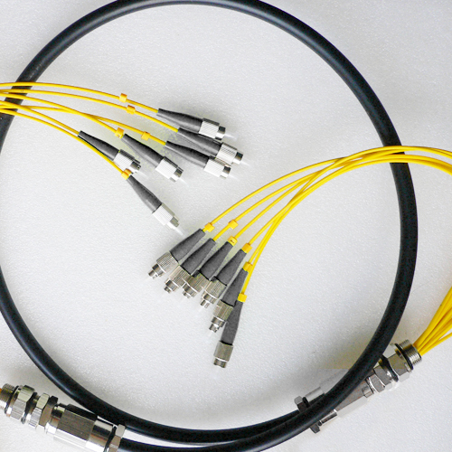 6 Fiber Waterproof Patch Cord FC/UPC to FC/UPC OS2 9/125 Singlemode