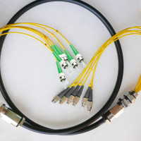 6 Fiber Waterproof Patch Cord FC/UPC to ST/APC OS2 9/125 Singlemode