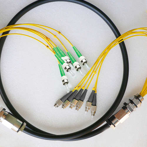 6 Fiber Waterproof Patch Cord FC/UPC to ST/APC OS2 9/125 Singlemode