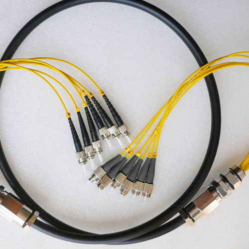 6 Fiber Waterproof Patch Cord FC/UPC to ST/UPC OS2 9/125 Singlemode