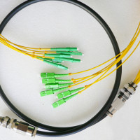 6 Fiber Waterproof Patch Cord LC/APC to SC/APC OS2 9/125 Singlemode