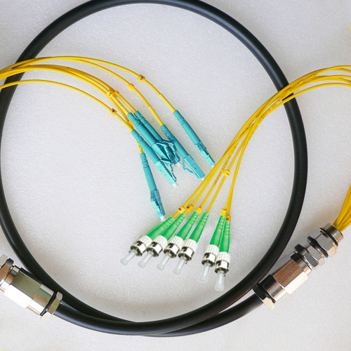 6 Fiber Waterproof Patch Cord LC/UPC to ST/APC OS2 9/125 Singlemode