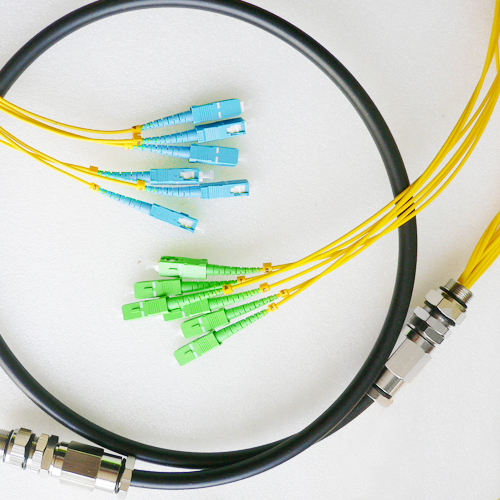 6 Fiber Waterproof Patch Cord SC/APC to SC/UPC OS2 9/125 Singlemode