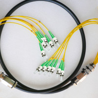 6 Fiber Waterproof Patch Cord ST/APC to ST/APC OS2 9/125 Singlemode